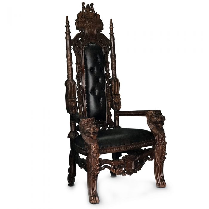 Throne Chair Lion Antiique