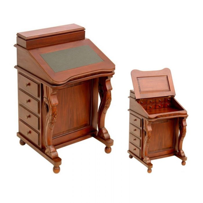 Antique Davenport Desk With Side Drawer