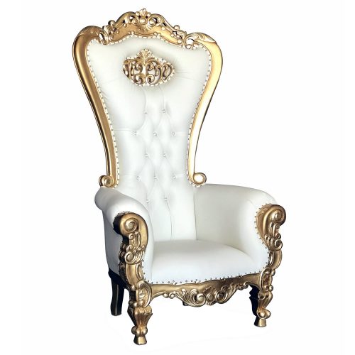 throne chair cartouche gold paint