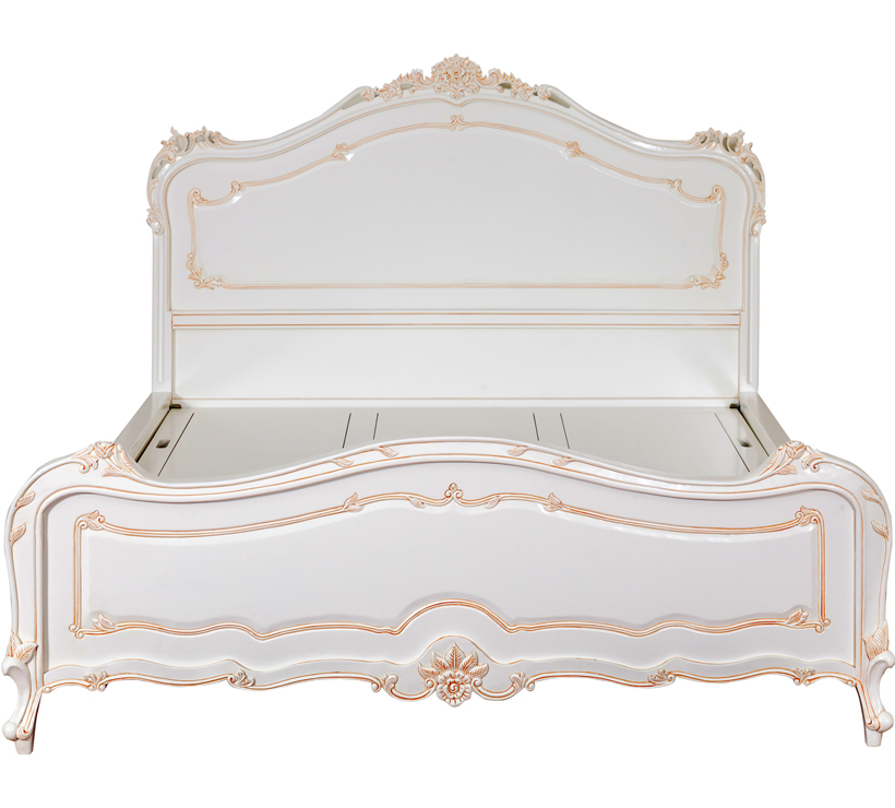 White Painted Antique Mahogany Bed