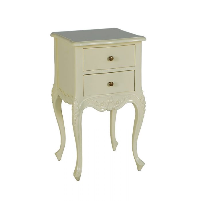 French Bedside Table Ivory