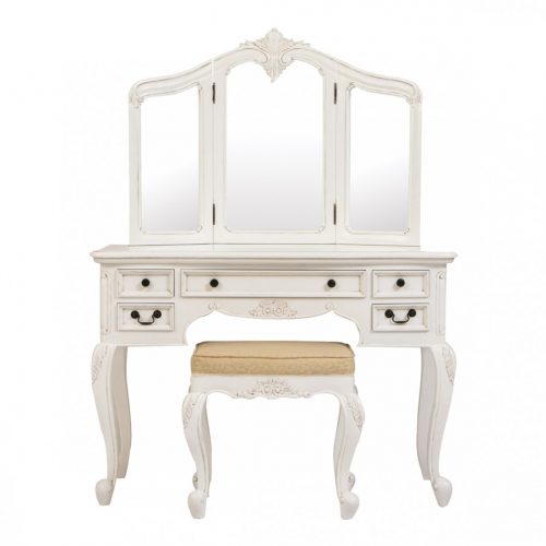 French Style Drassing Table White Antique