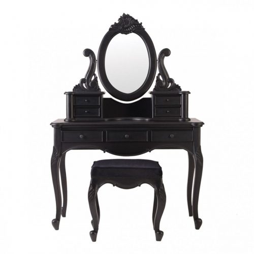 French Style Dressing Table Noir