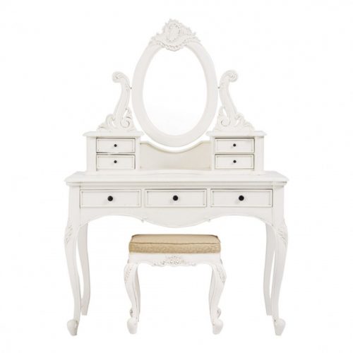 French Style Dressing Table White