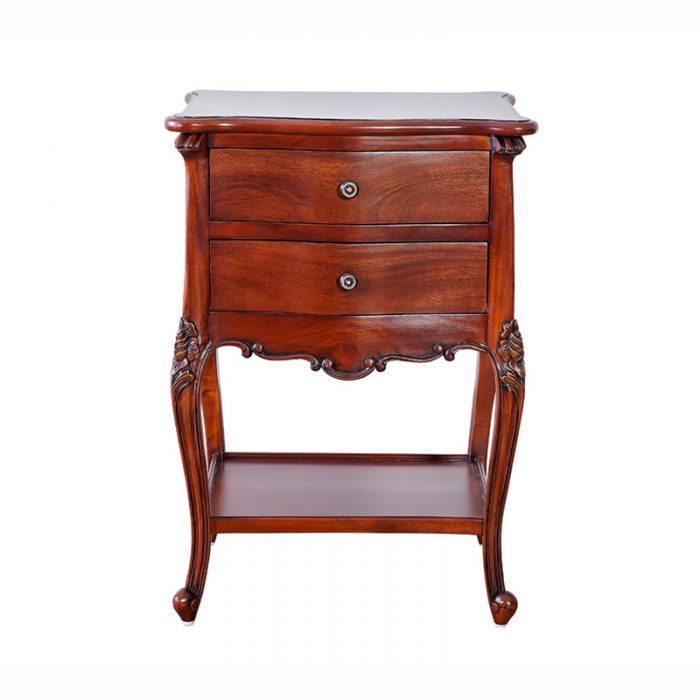 Mahogany Bedside Table 2 Drawer M