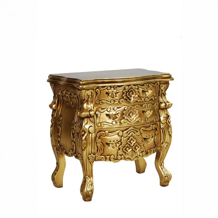 Rococo Bedside Table Gold