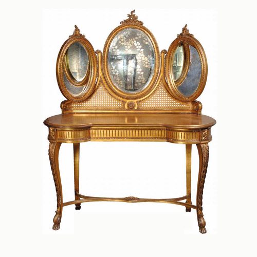 Tripple Mirror Dressing Table French Style